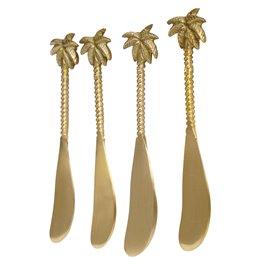 Knife set 4 Palm, brass, 14x2.5x0.25cm