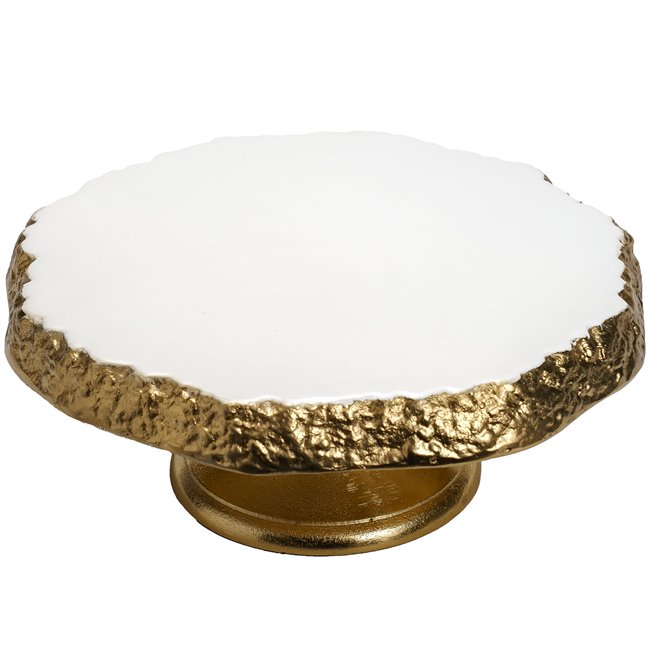 Cakestand with base Tex, aluminium, golden, H14 D31cm