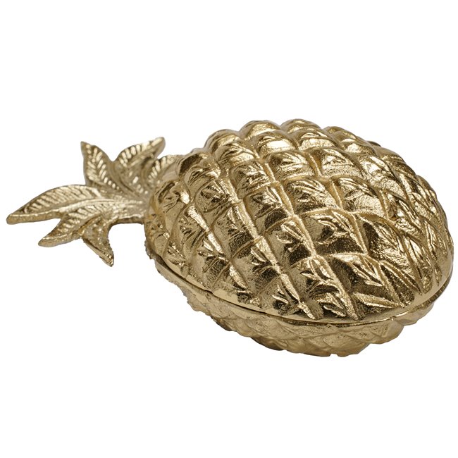 Box Pineapple, aluminium, golden, 8.8x19x10cm