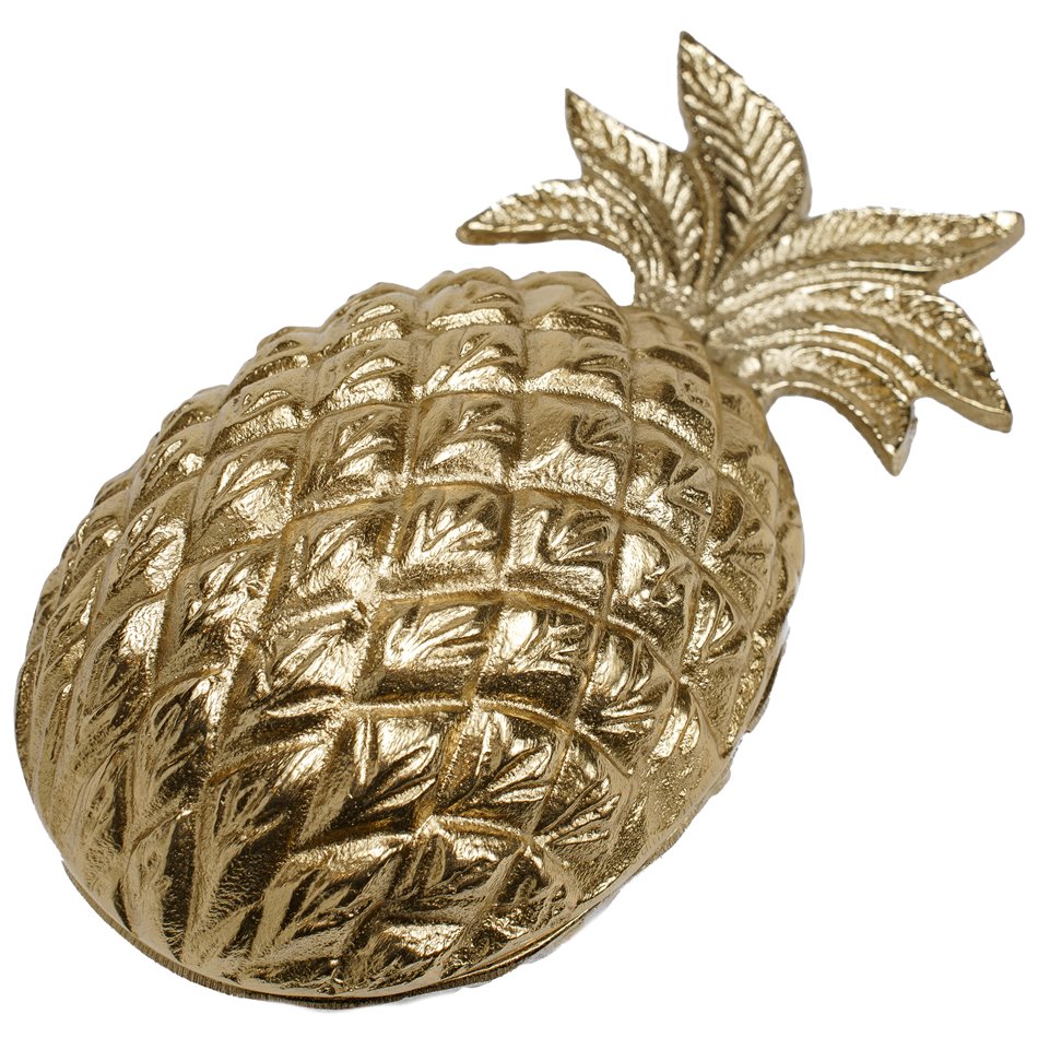 Box Pineapple, aluminium, golden, 8.8x19x10cm