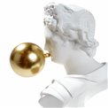 Deco figurine Roman, white/golden, 23x15x15cm