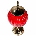 Vase with lid, red/golden, 38x17x17cm