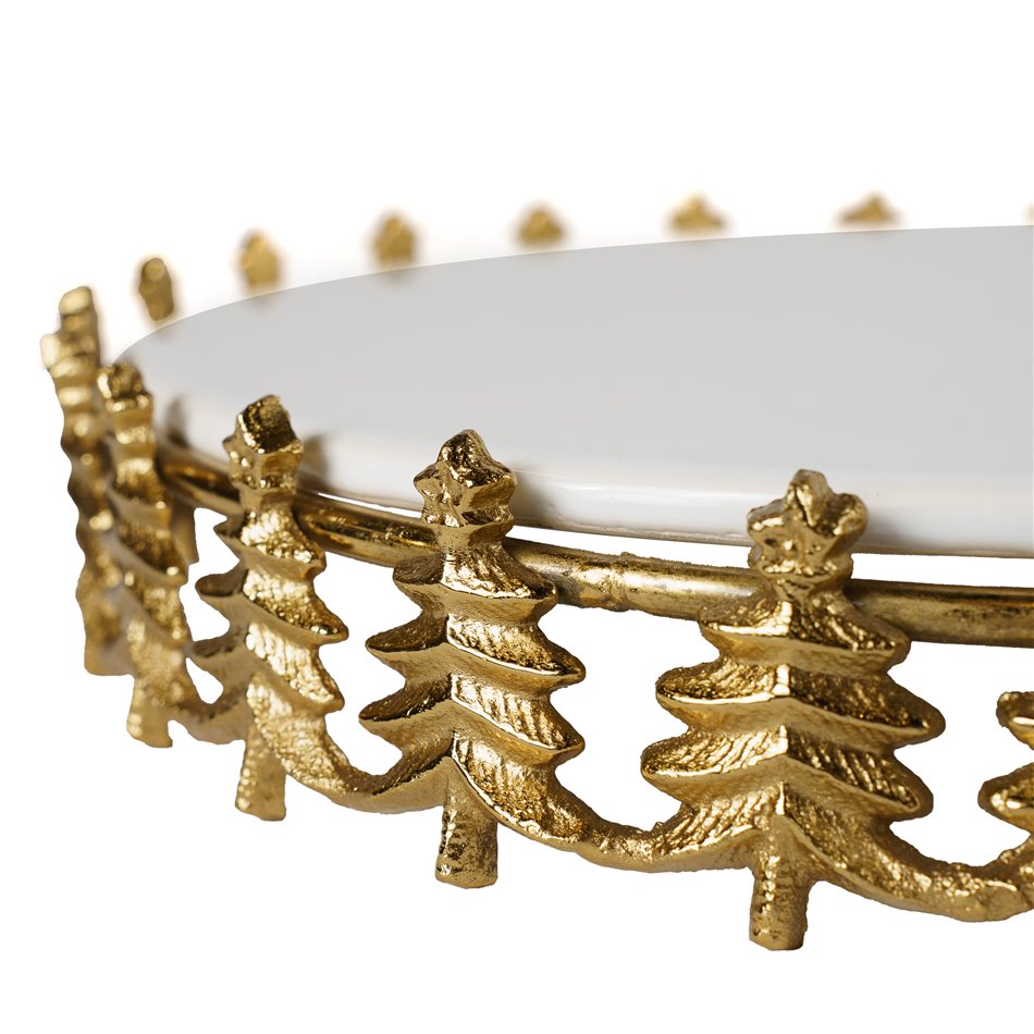 Ceramic cake stand Oletta wX-Mass tree stand, D32x6cm