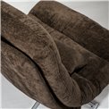 Armchair Vigo with footstool, swivelling, dark brown 19, 55x78x H93cm