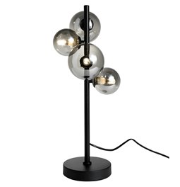 Table lamp Rade smoky/black, 24x19xH48cm,G9LEDx4, 5W(MAX)