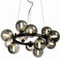 Ceiling lamp Radom smoky, 52x48xH40-135cm, G9x12,MAX5W