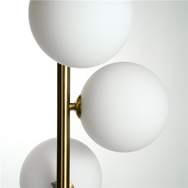 Floor lamp Rade opal white/ brass, D30xH170cm,G9 LEDx5, MAX 5W