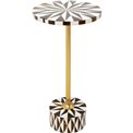 Side table Domero Star, brown/white, H50 D25cm
