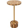 Side table Domero Geo, brown, H50 D25cm