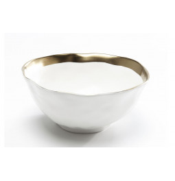 Cereal bowl Bell, white/golden color, D15cm