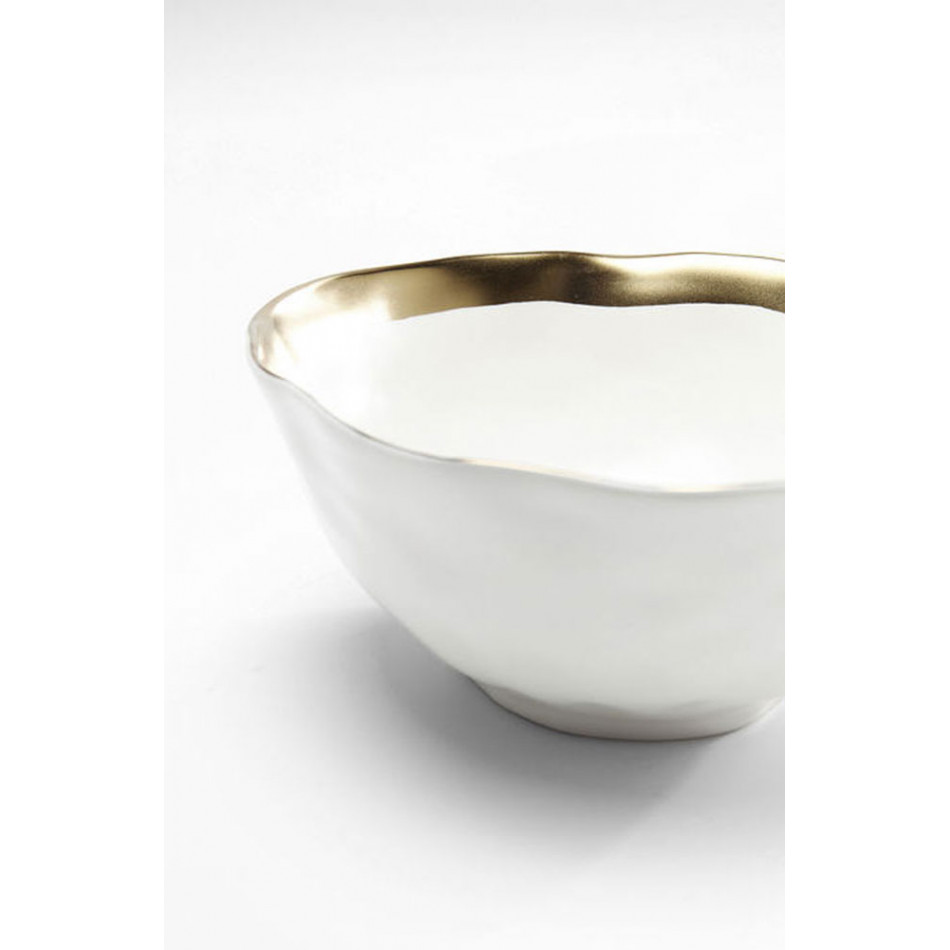 Чаша Bell, белый / золотой цвет, D15cm