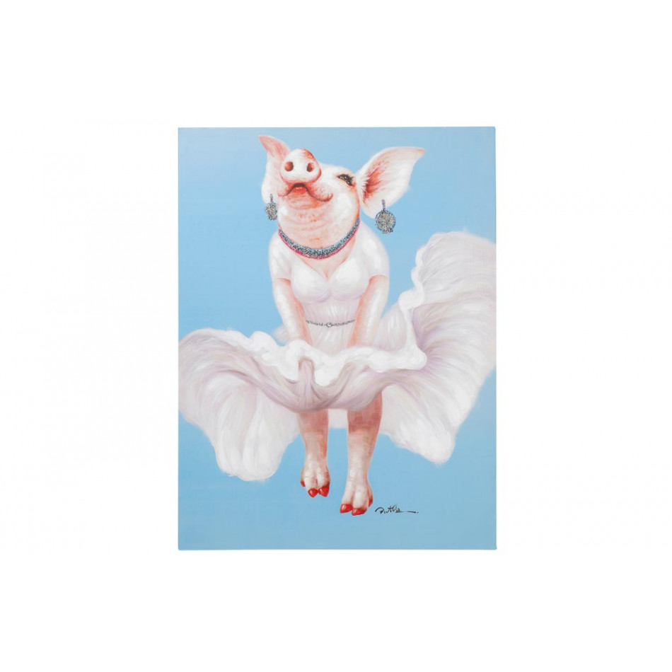 Picture Touched Pig Diva, 120x90cm