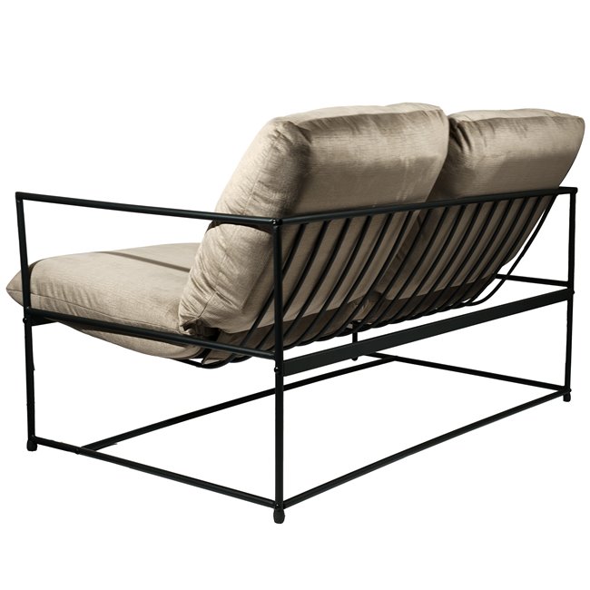 Armchair Oltenita 2 seat, grey, H80x130x75