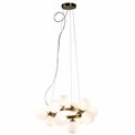 Ceiling lamp Radom, brass/white, 52x48xH40-135cm, G9x12,MAX5W