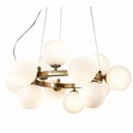 Ceiling lamp Radom, brass/white, 52x48xH40-135cm, G9x12,MAX5W