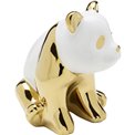 Deco figurine Sitting Panda, golden, H18x15x17.5cm