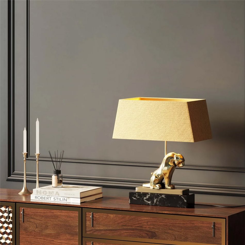 Настольная лампа Geometric Leopard, коричневая, H36x37x17cm, E27 40W(MAX)