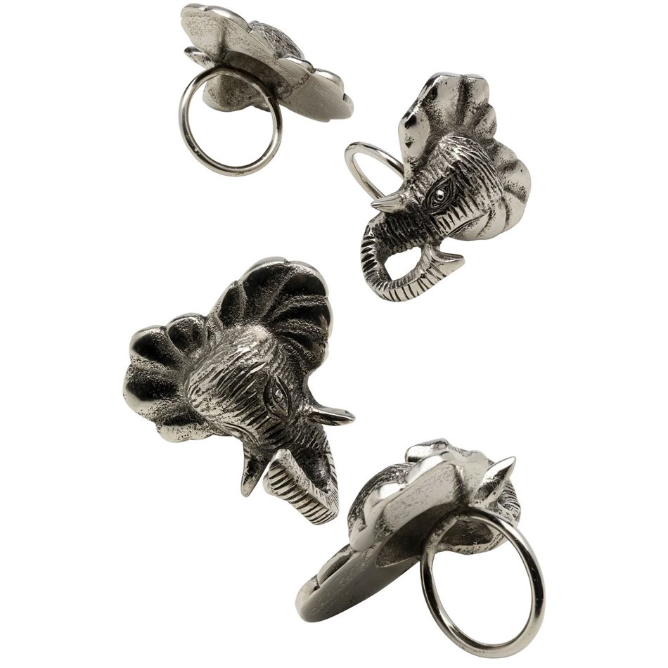 Napkin ring Happy Elephants, set 4, 3x3x3cm
