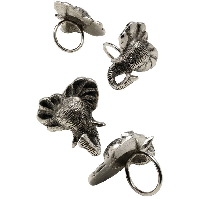 Napkin ring Happy Elephants, set 4, 3x3x3cm