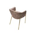 Dining chair Undine, taupe colour, 53x49x78cm, seat height 46cm 