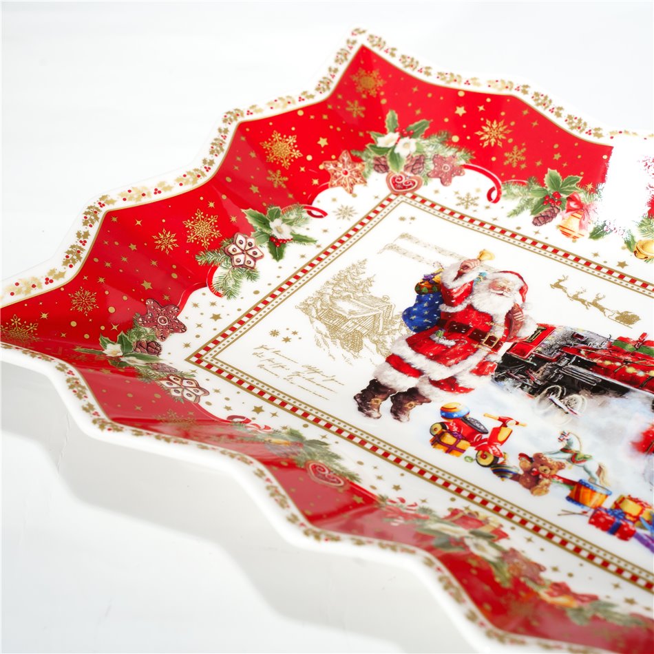 Porcelain serving platter CHRISTMAS MEMORIES, 35x23 cm