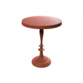 Side table, aluminium, red, D50x62cm