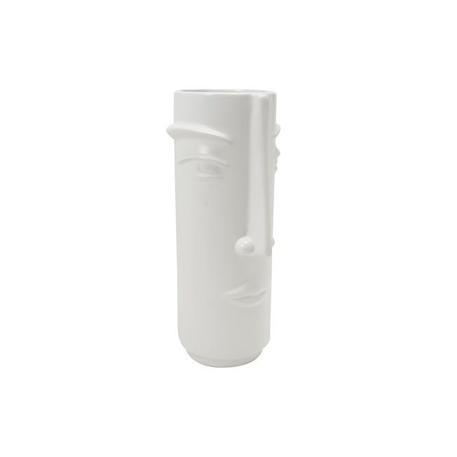 Vase Fine Earthenware I, white, 14x11x25cm