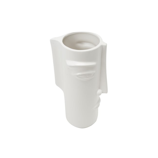 Vase Fine Earthenware I, white, 14x11x25cm