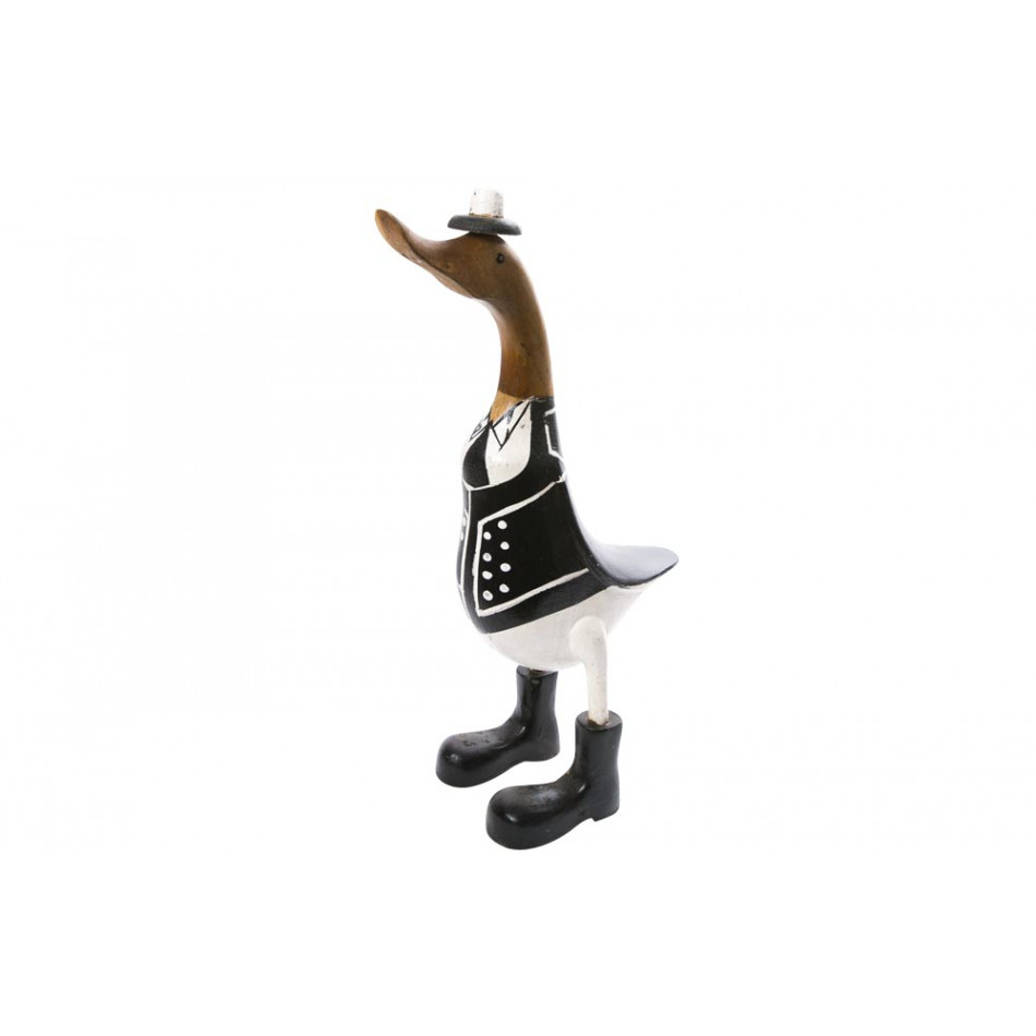 Deco figurine Duck, brown, wooden, 20x14x48cm