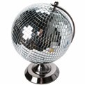 Decor Globe disco, silver,glass/iron/pvc,  D20cm