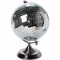 Decor Globe disco, silver,glass/iron/pvc,  D20cm