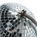 Decor Globe disco, silver,glass/iron/pvc,  D20cm
