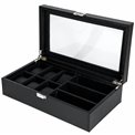 Коробка для очков и часов, черная, 35x20x9cm