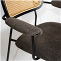 Chair Sarra, dark taupe, 67x63.5xH82cm