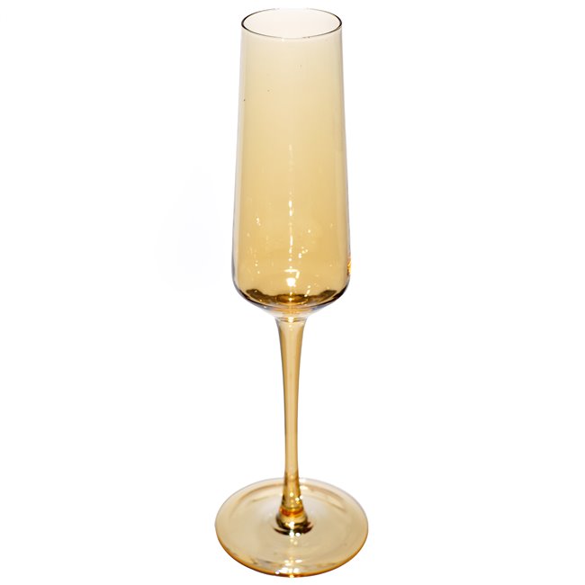 Champagne flute Olga, amber, H25 D7cm, 160ml