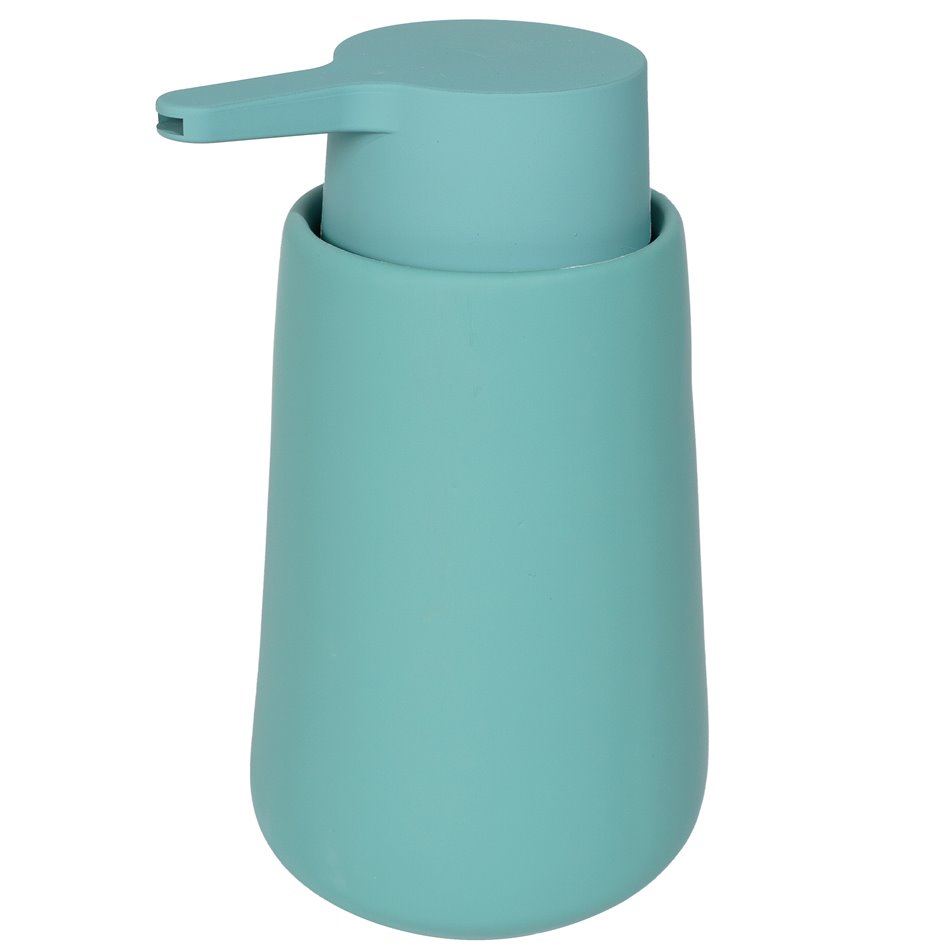 Soap dispenser Rub, turquoise, D8,3xH14,8cm