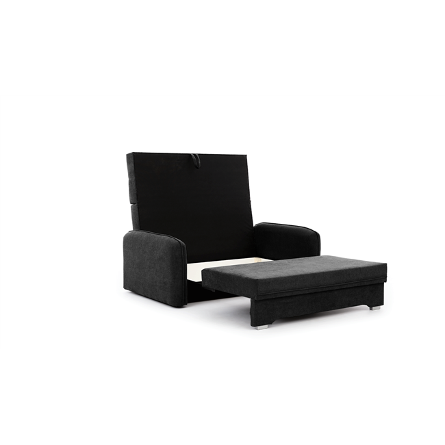 Sofa bed Elaine, Poco 10, black, H75x155x105cm