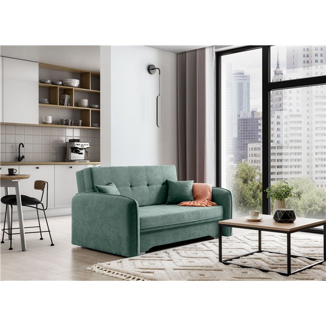 Sofa bed Elaine, Poco 100, green, H75x155x105cm