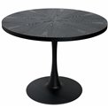 Dining table Torino, black veneer, D100xH76cm
