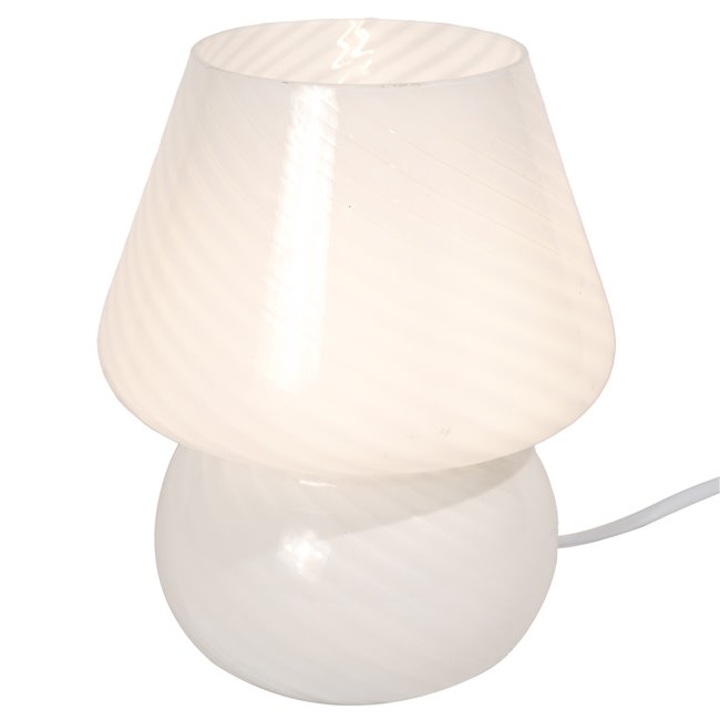 Table lamp Mushroom, white color, H18cm