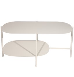 Coffee table Haja, beige color 100x50xH45cm