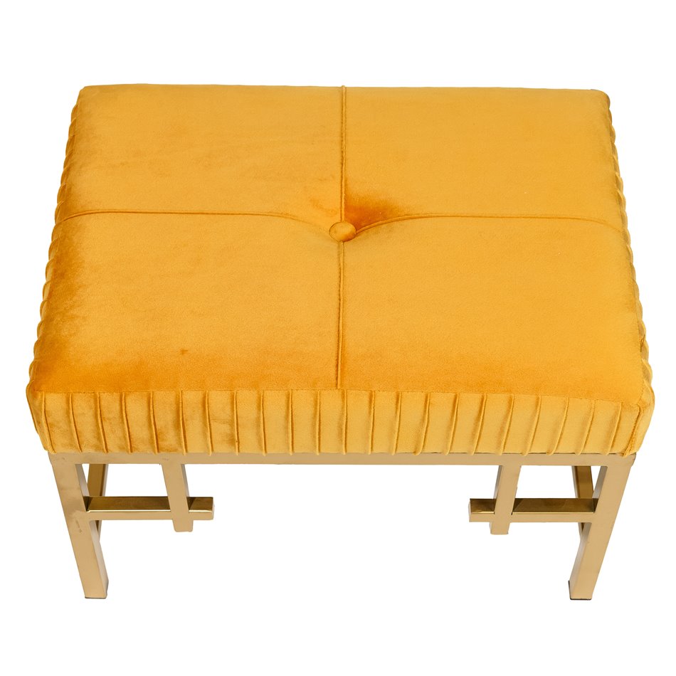 Bench Madalena M, gold color, 48x48x34cm