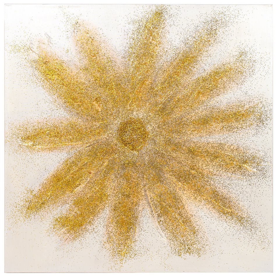 Picture Golden Flower, 80x80cm