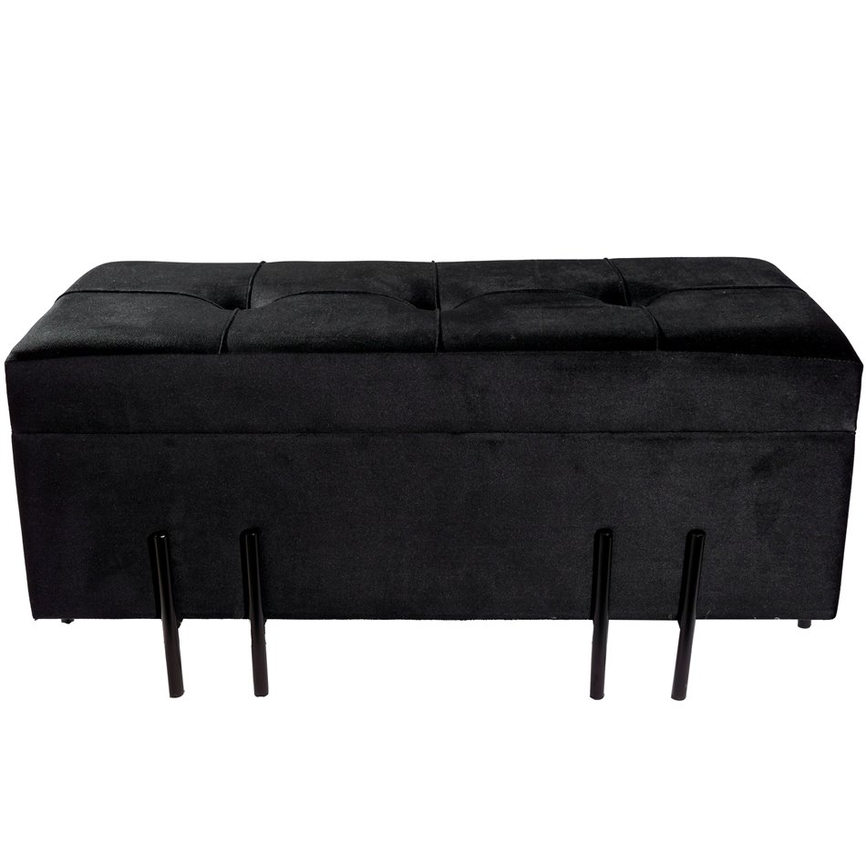 Bench Fabro S, black, 35x73x33cm