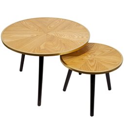 Trundle table set Felix X2 FSC, H40xD60cm, H33xx40cm