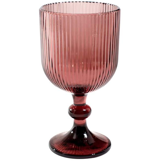 Wine glass Rigano, darkrose, H16cm D9 350 ml