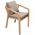 Armchair Lapapouasie, taupe, acacia, 75x66x58cm