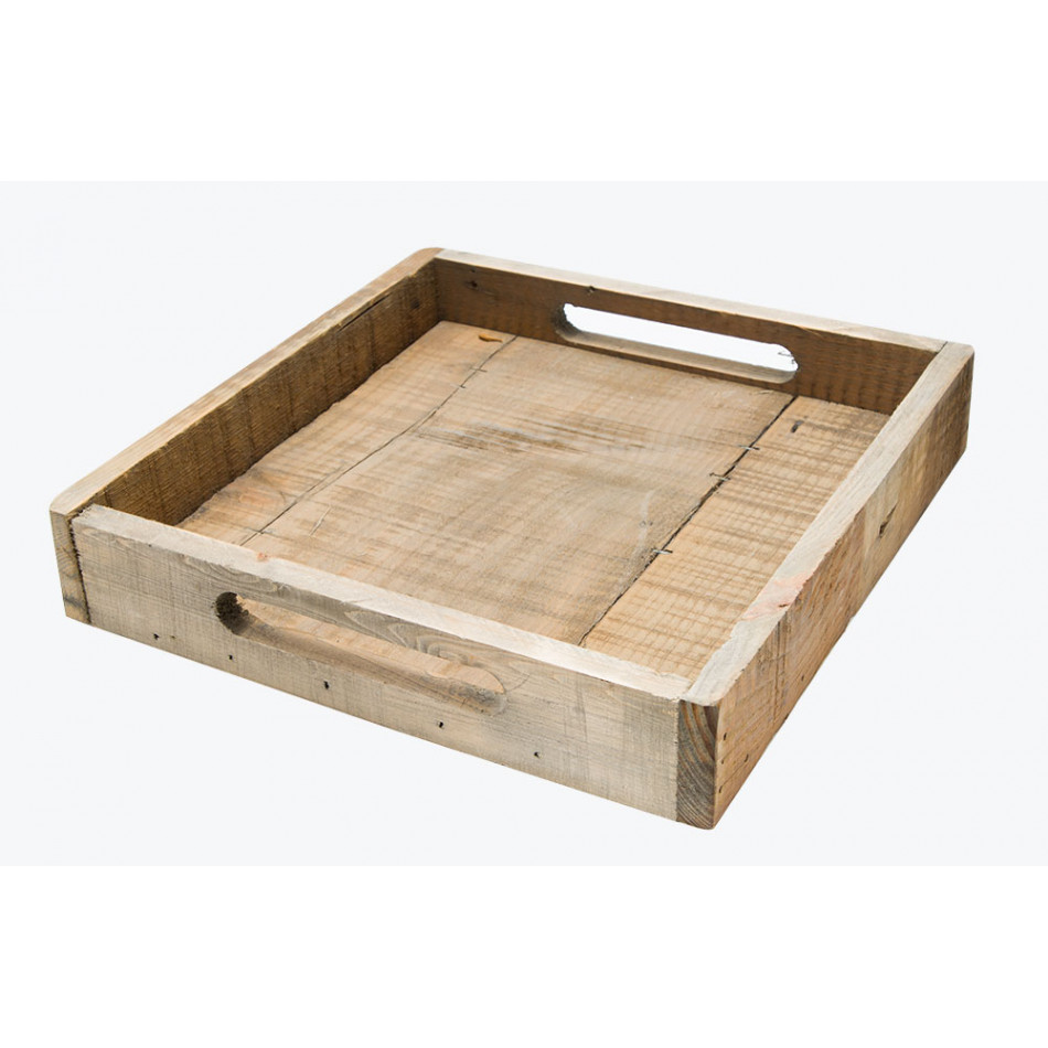 Tray, wooden, 33x33x6cm