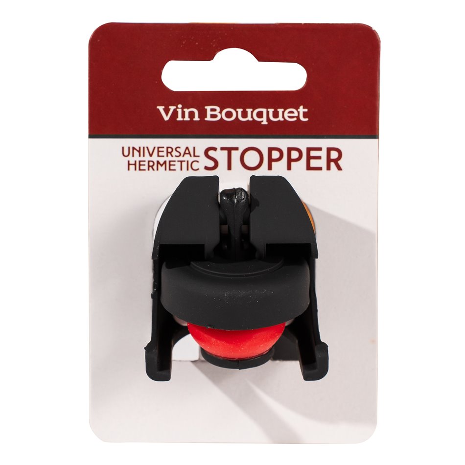 Vacuum stopper for bottles, universal, black H4,5, D4 cm