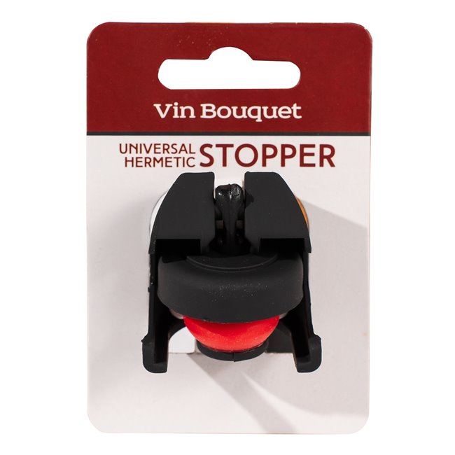 Vacuum stopper for bottles, universal, black H4,5, D4 cm